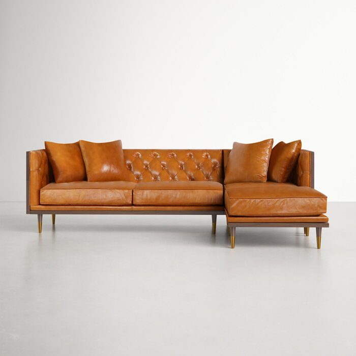 Lennox 2-Piece Leather Chaise Sectional