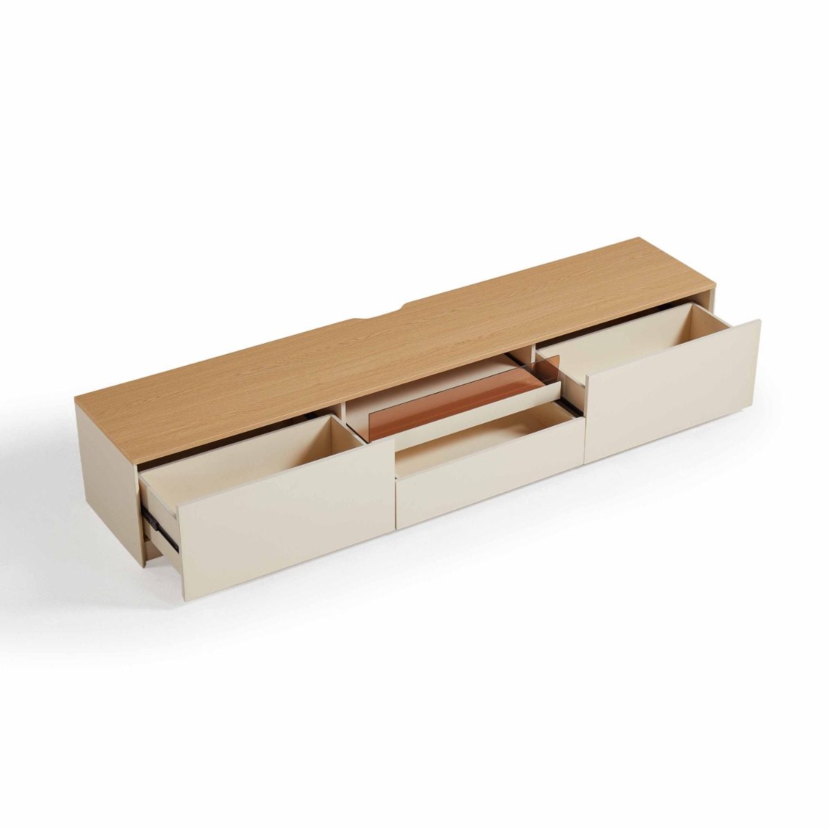 Shanika 2.0M TV Console – NaturalWhite