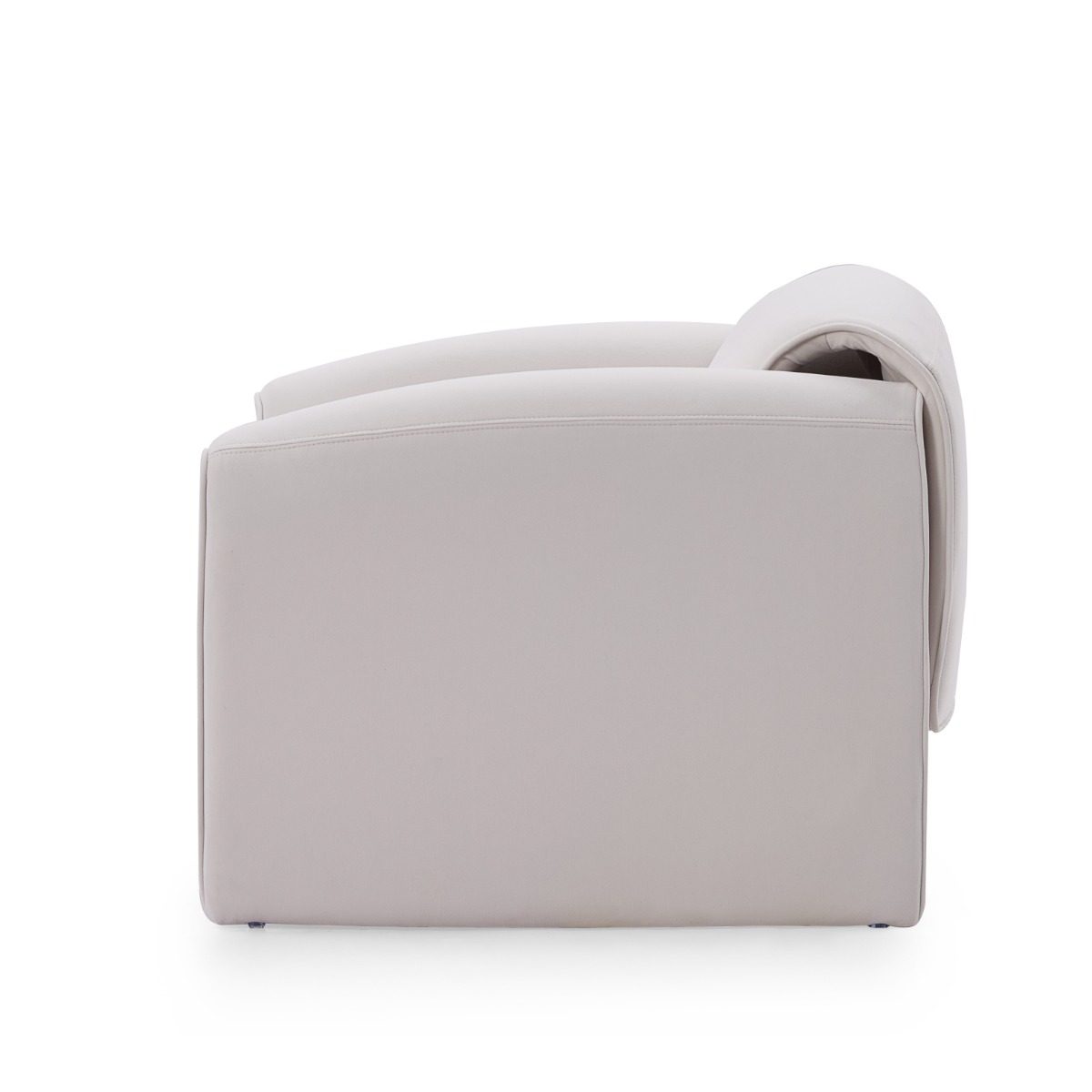 Gweir Modern White Fabric Armchair