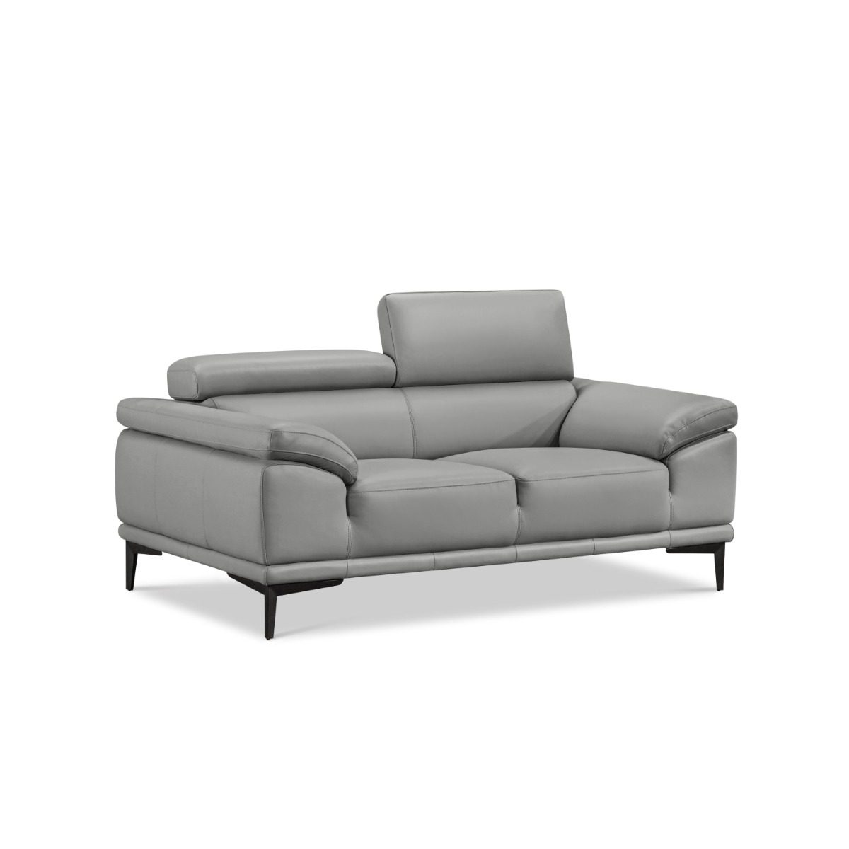 Zelma 2-Seater Full Leather Sofa with Adjustable Headrest