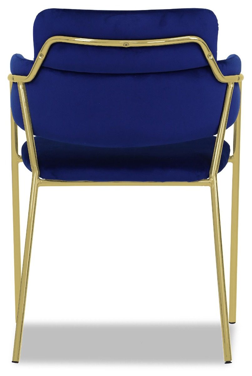 Emmiel Velvet Dining Chair with Gold Legs