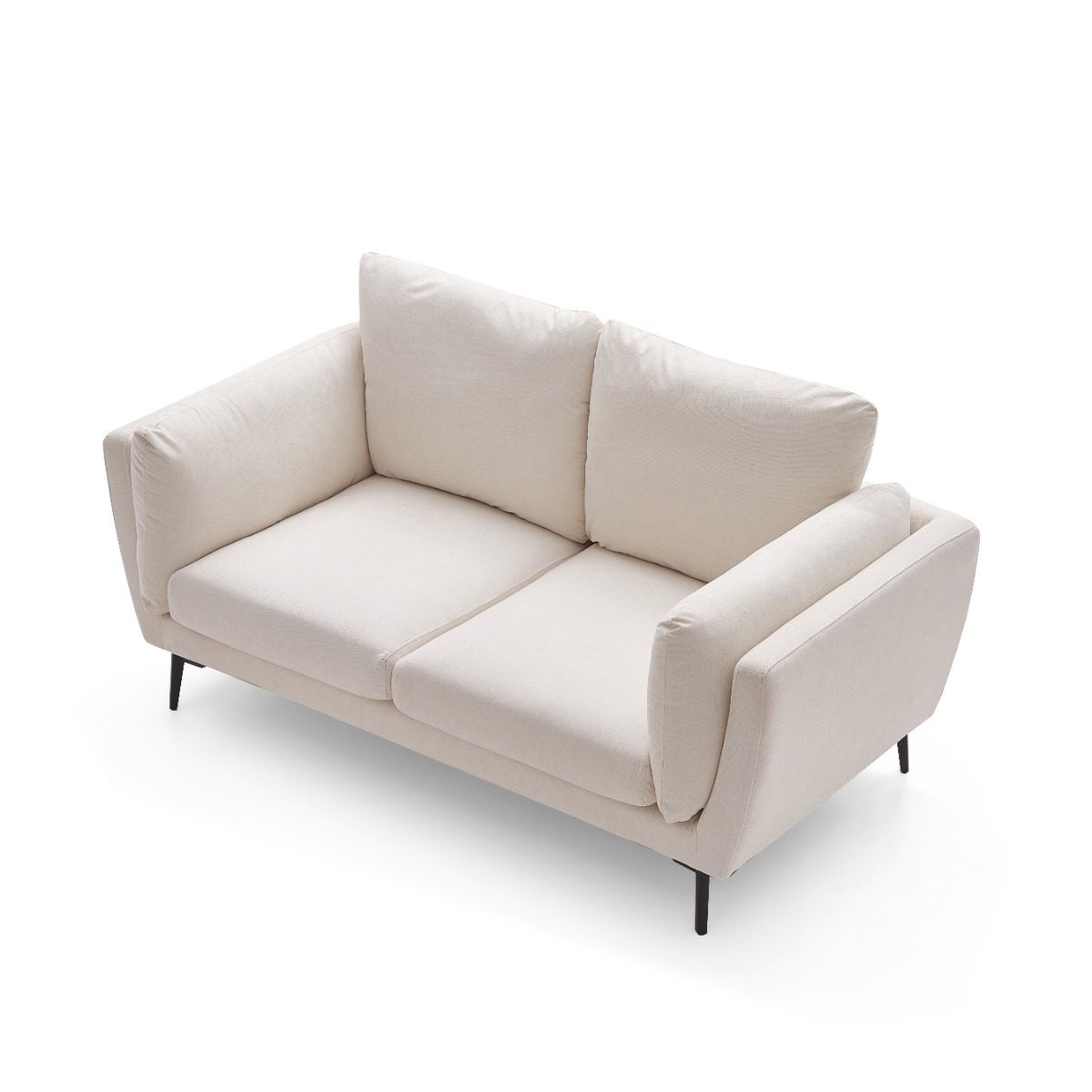 Aledwen 2-Seater Sofa – White Fabric