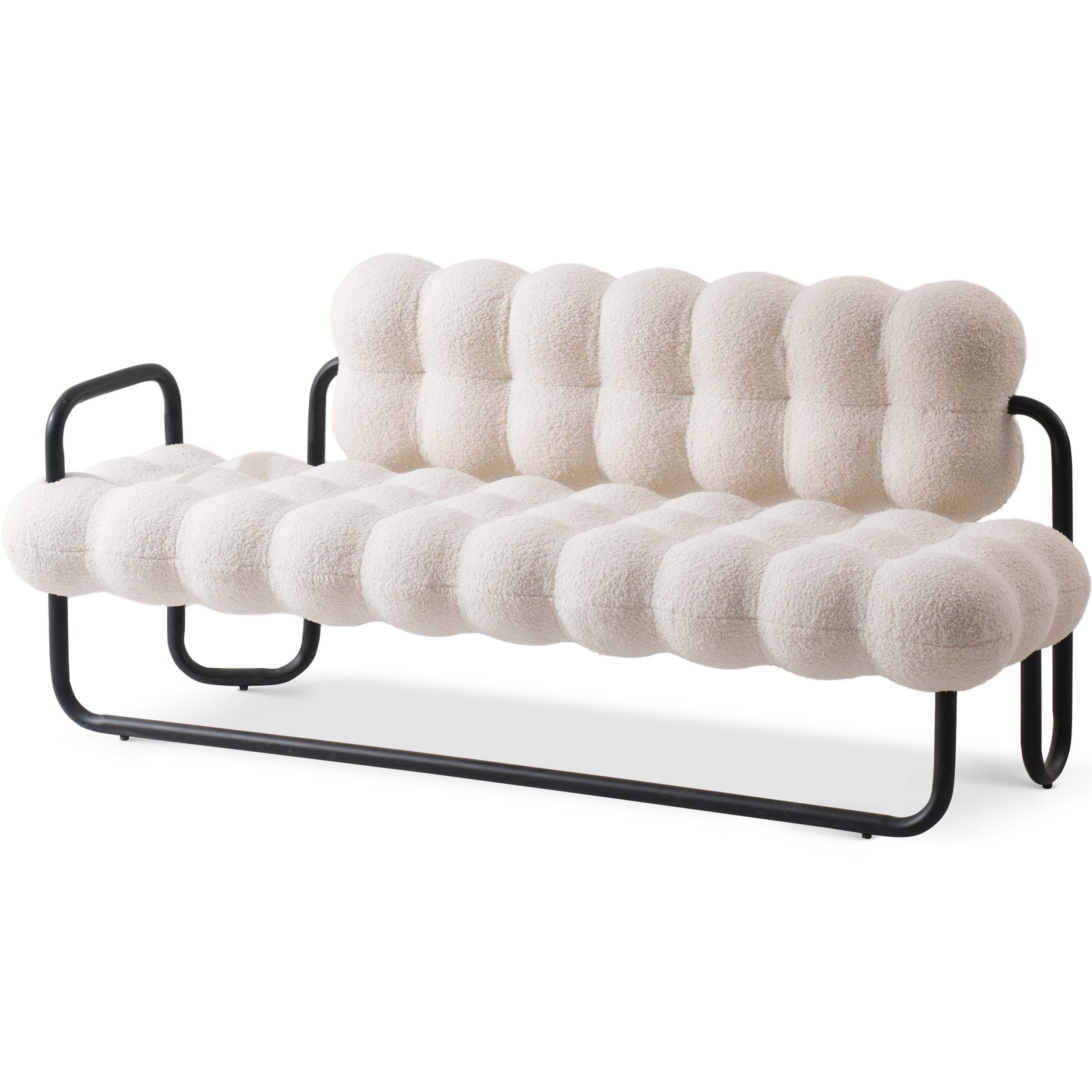 Orae Cirrus 1.74M Upholstered Sherpa Bench – Ivory