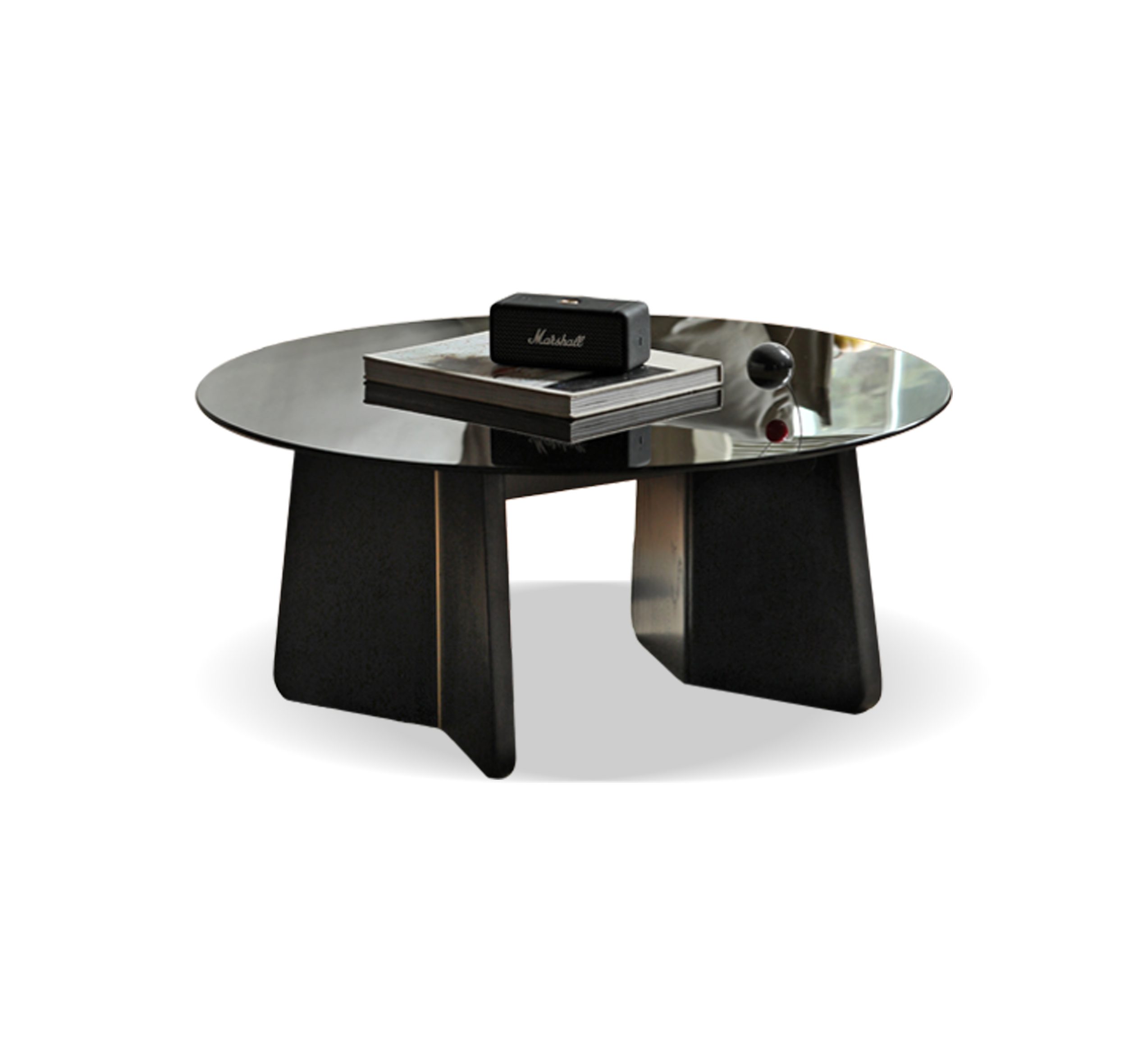 Gargrave Round Oak & Glass Coffee Table