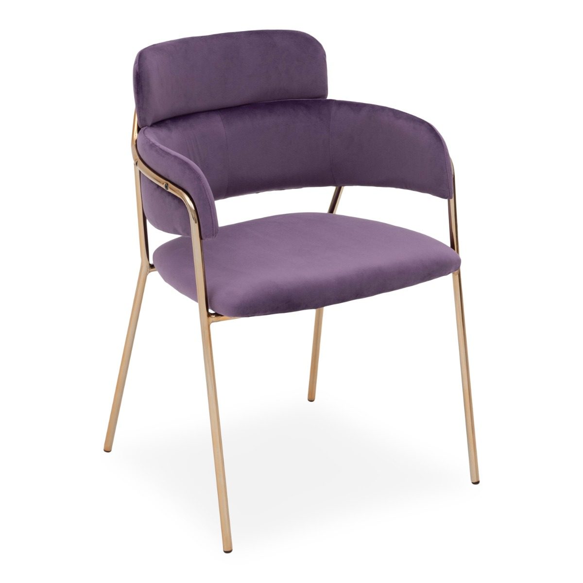 Emmiel Velvet Dining Chair with Gold Legs