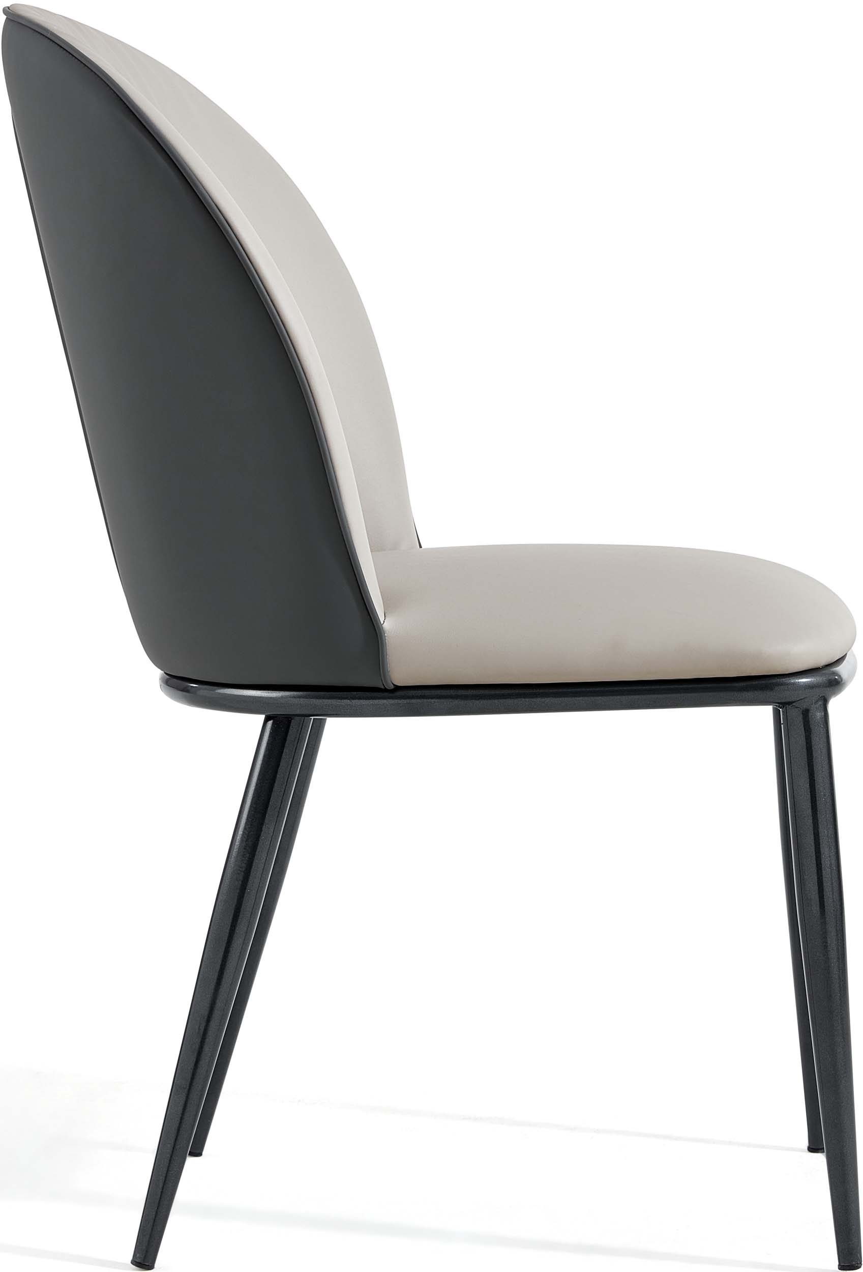 Julis Faux Leather Armless Chair – Light Grey