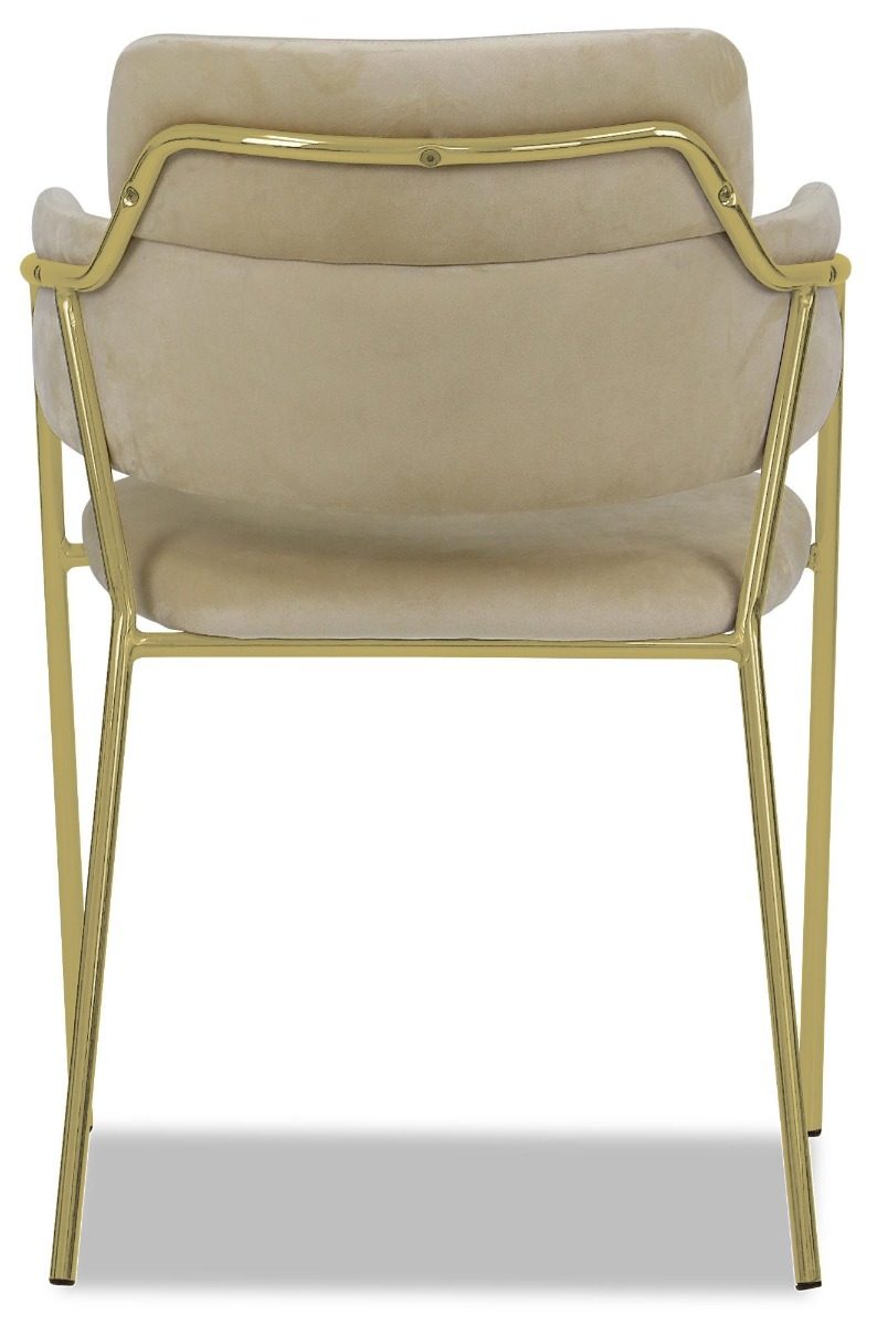 Emmiel Velvet Dining Chair with Gold Legs