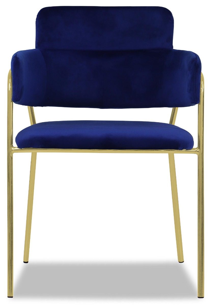 Emmiel Velvet Dining Chair with Gold Legs
