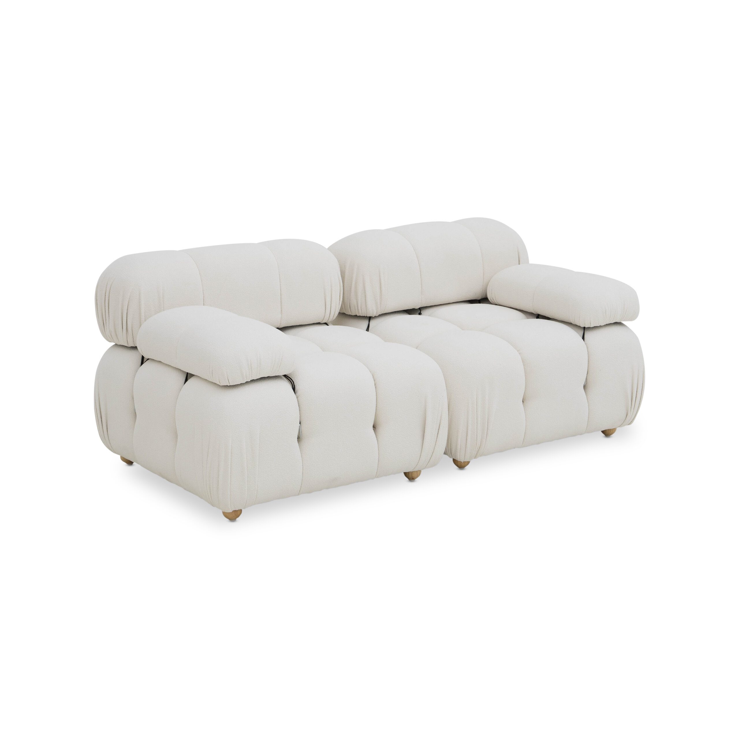 Gracie 2-Seater Sofa – White Boucle