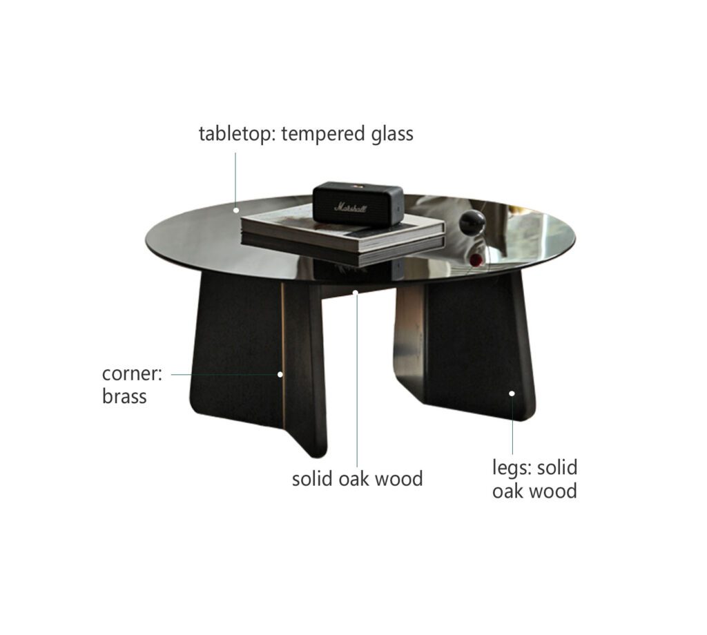Gargrave Round Oak & Glass Coffee Table