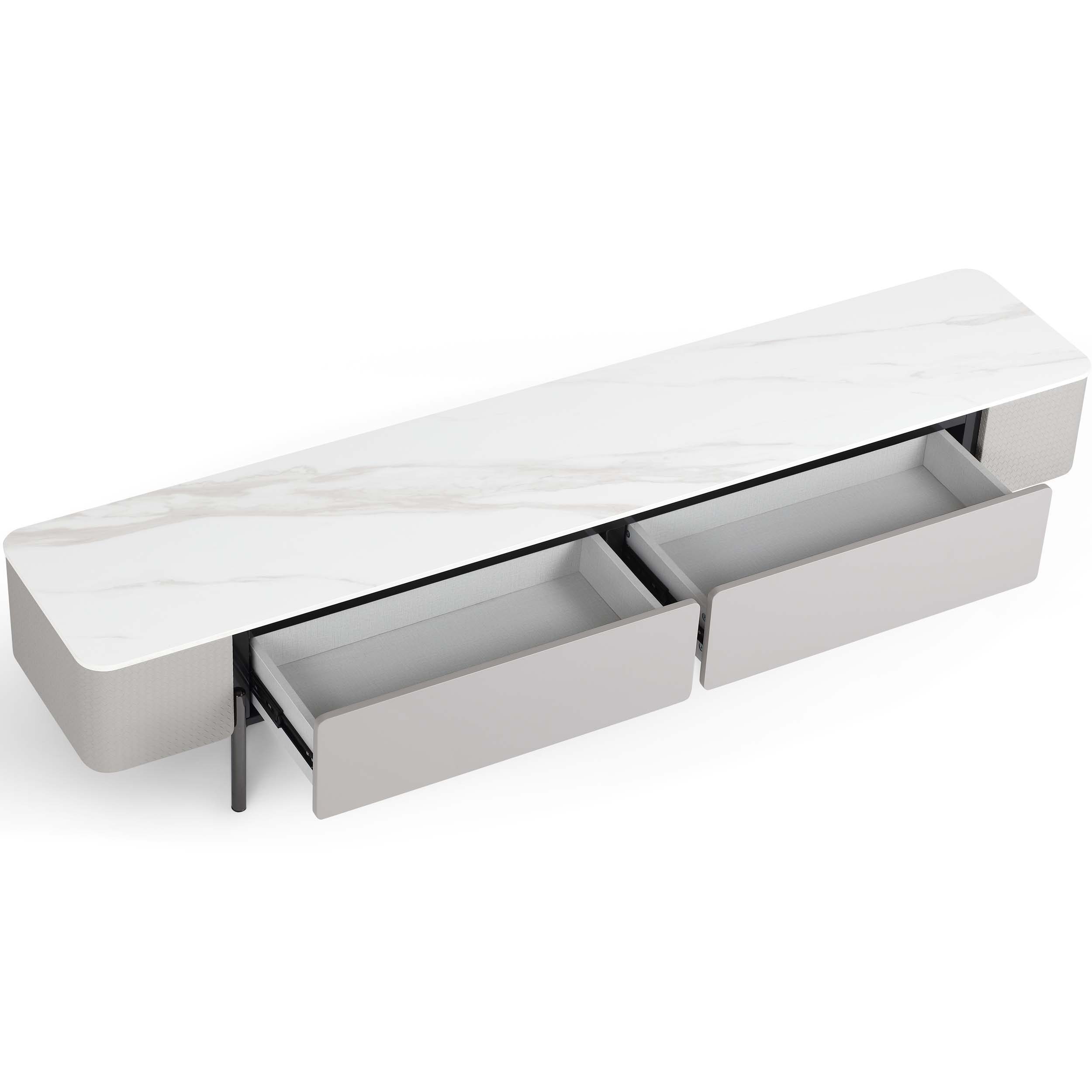 Higham Grey TV Console with Sintered Stone Top
