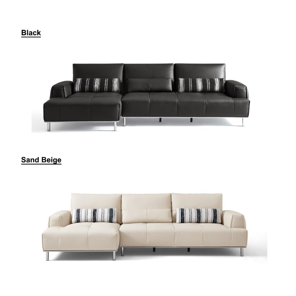 Scott 3-Seater Modular Sofa with Ottoman – Light Grey