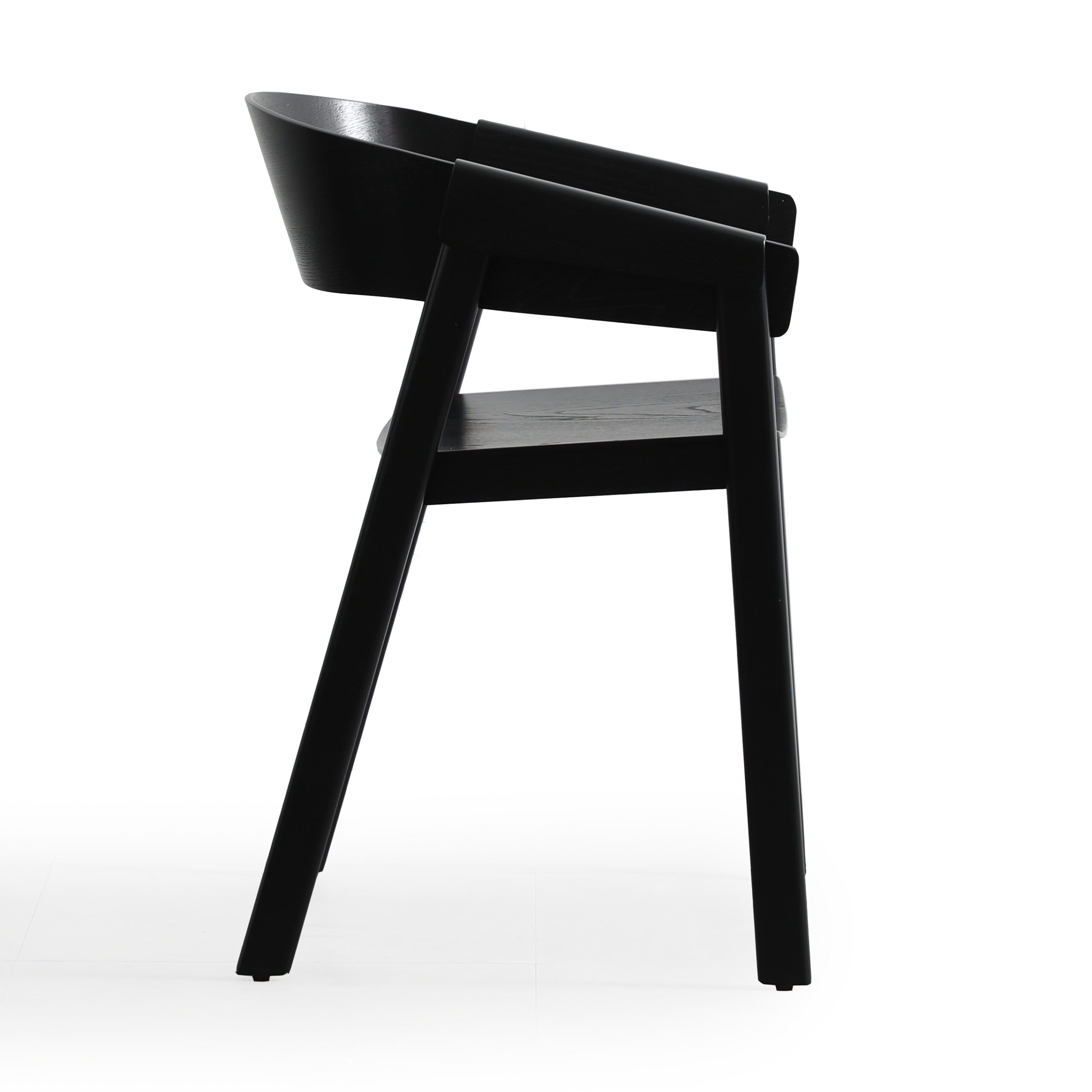 Emiko Oak Wood Dining Chair with Arms