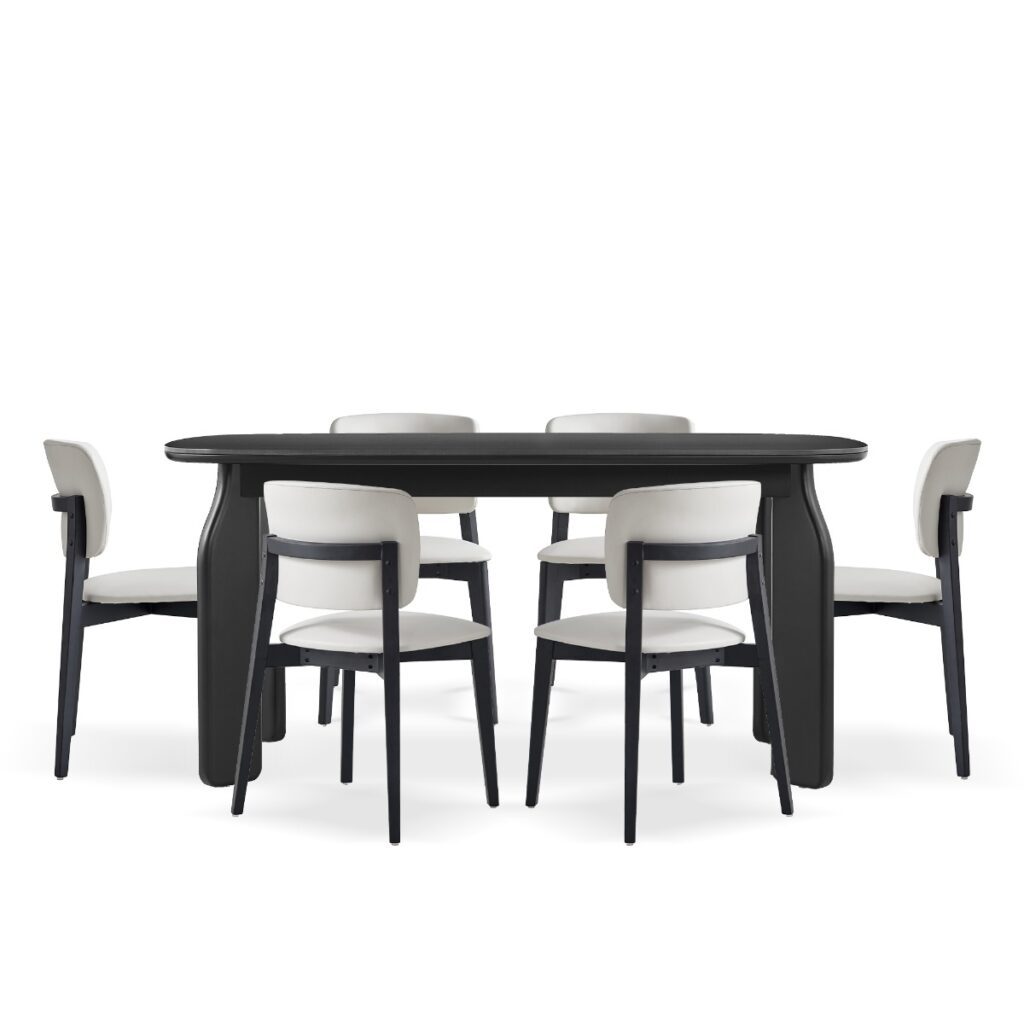 Cypress 6-Seater Dining Set with Sintered Stone Tabletop