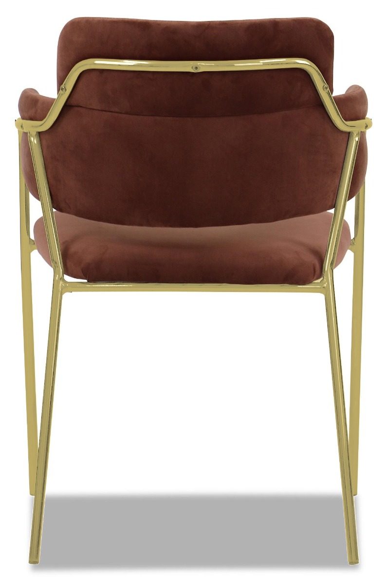 Emmiel Velvet Dining Chair with Gold Legs