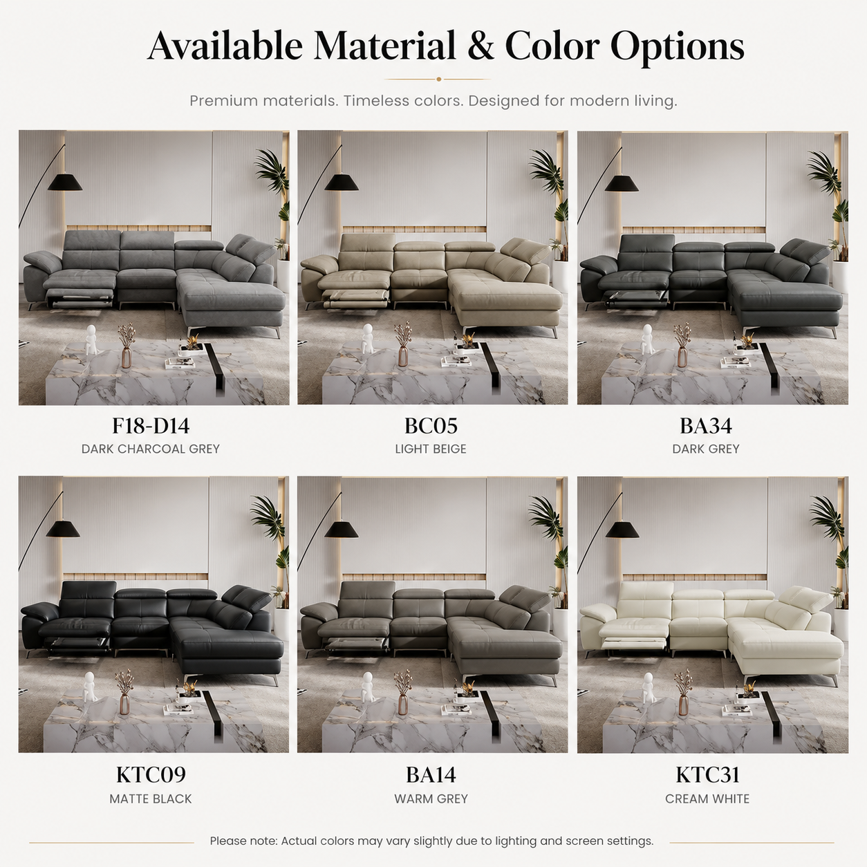 Moderno L-Shape 3-Seater Electric Recliner Sofa