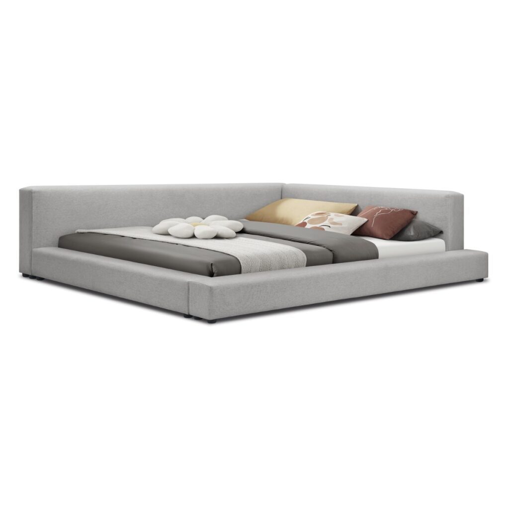 Clara Low Profile Upholstered Queen Bed Frame