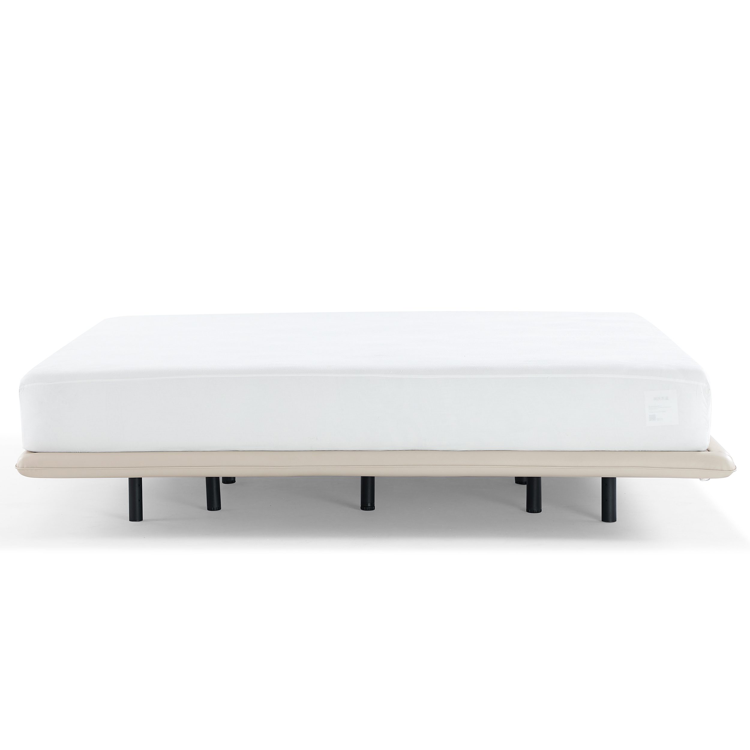 Lawton Faux Leather Divan Bed Frame with 2 Free Pedestals