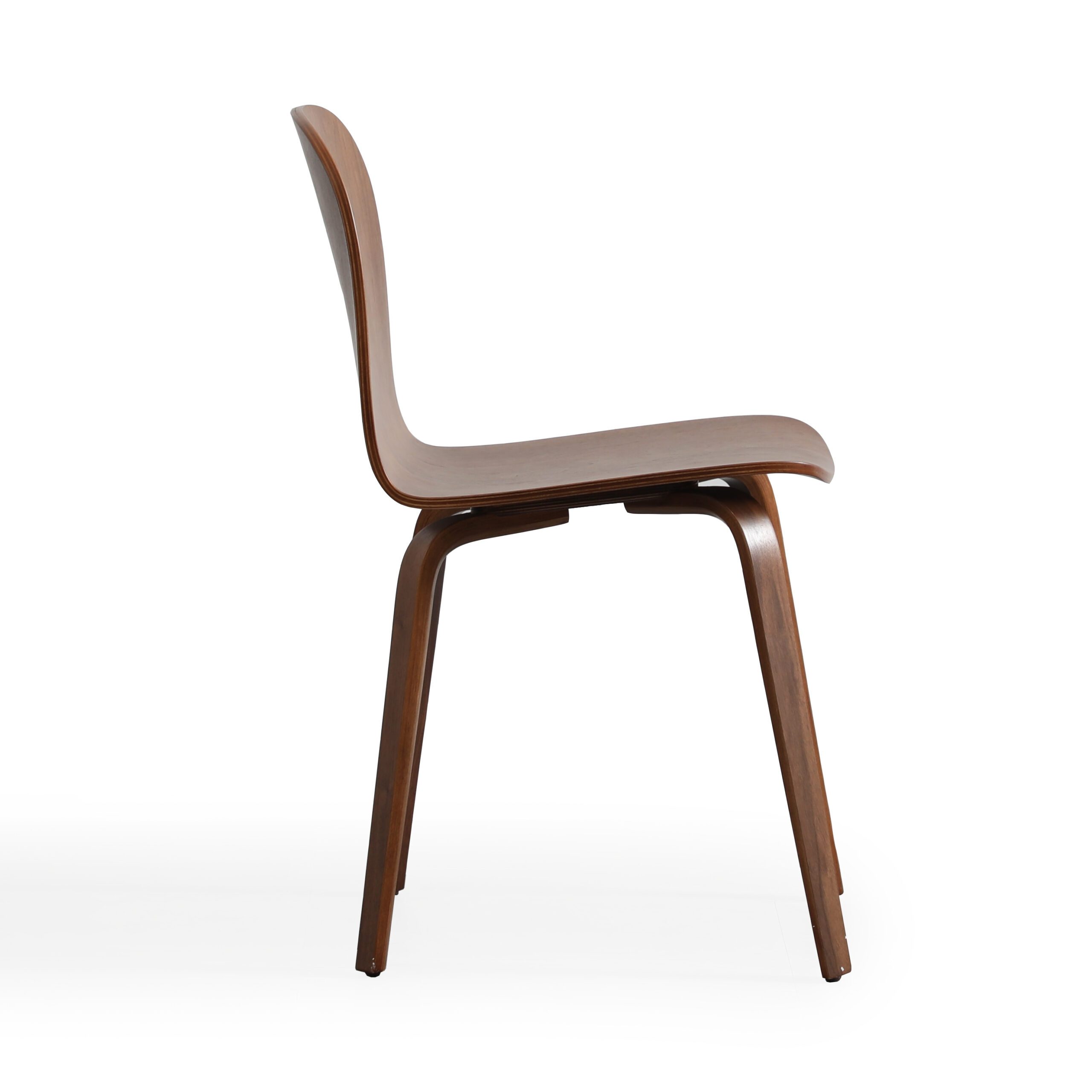 Koji Curved Oak Veneer Armless Chair