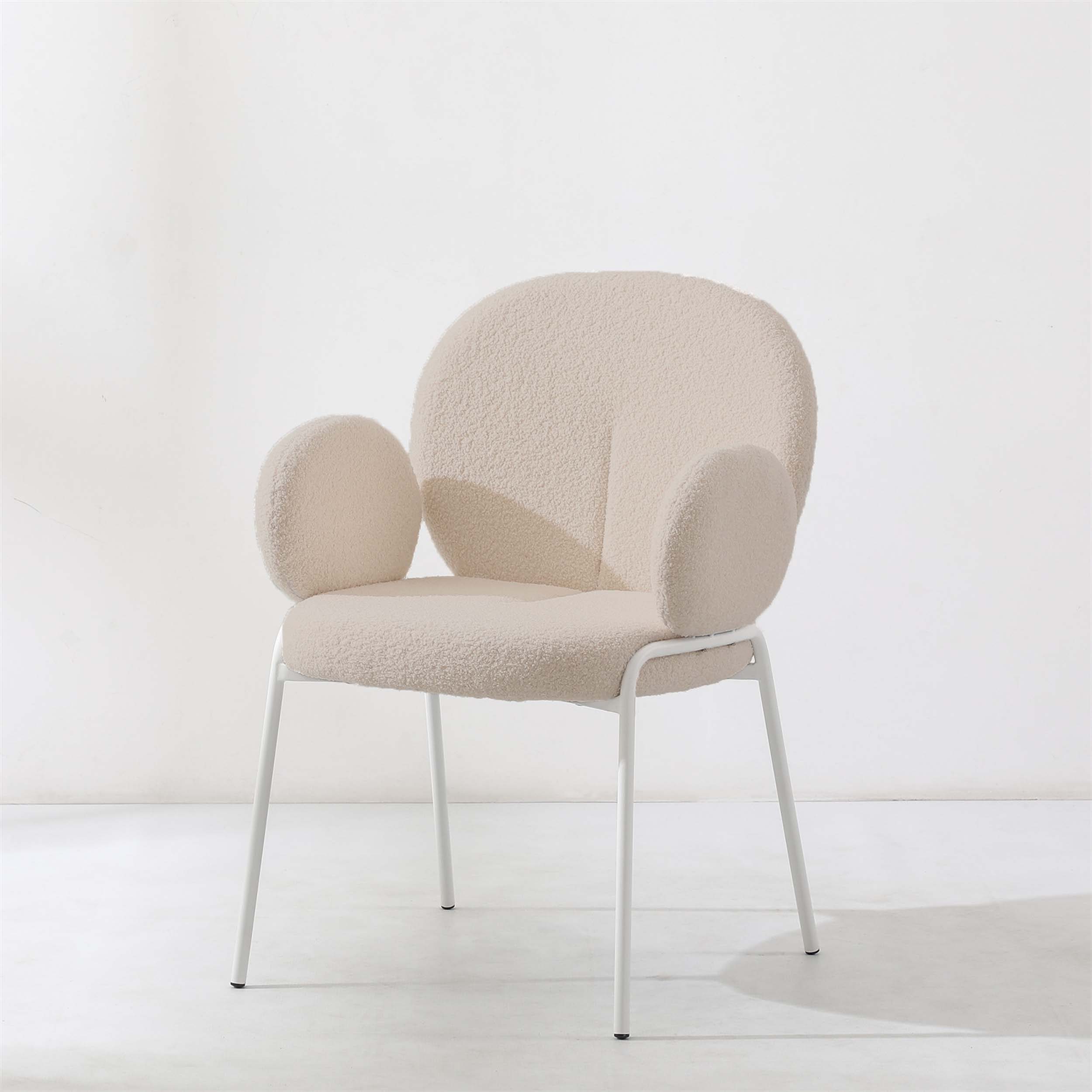 Dantel Sherpa Fabric Armchair