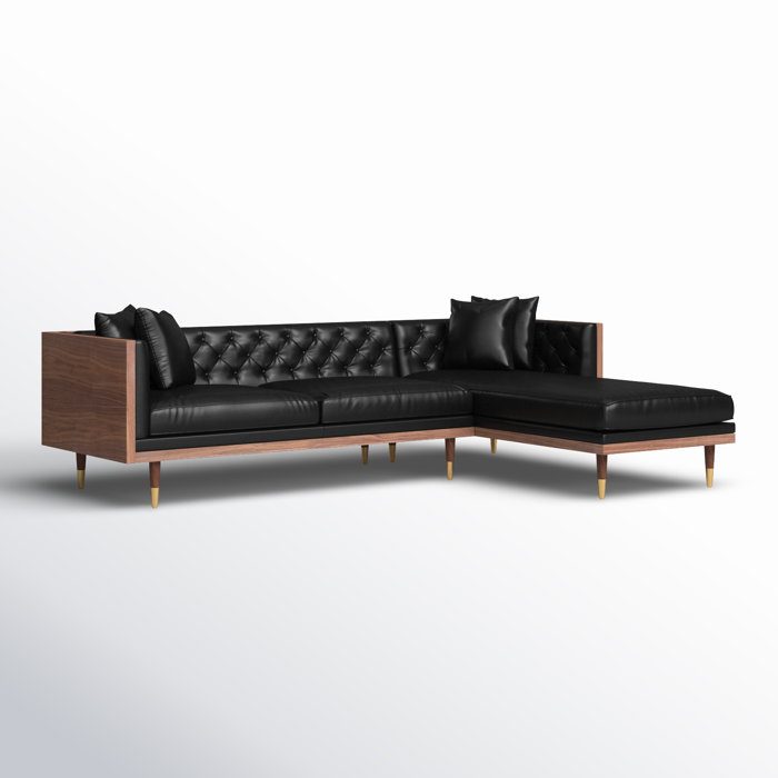 Lennox 2-Piece Leather Chaise Sectional