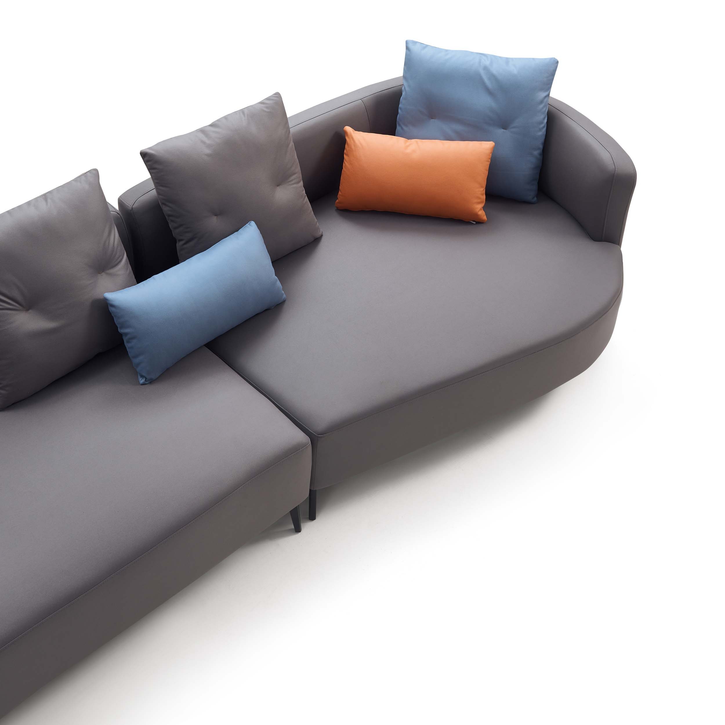 Westbroc 4-Seater Left Chaise Sofa in Dark Grey