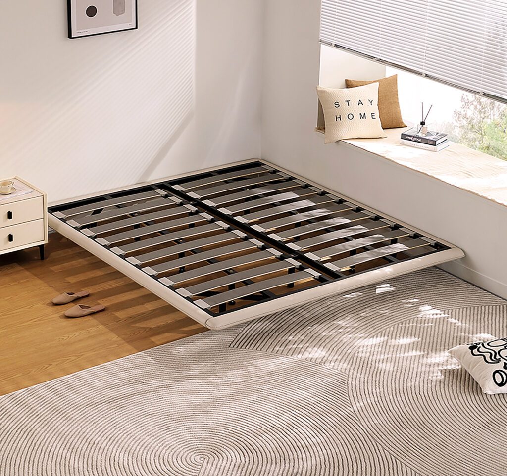 Lawton Faux Leather Divan Bed Frame with 2 Free Pedestals