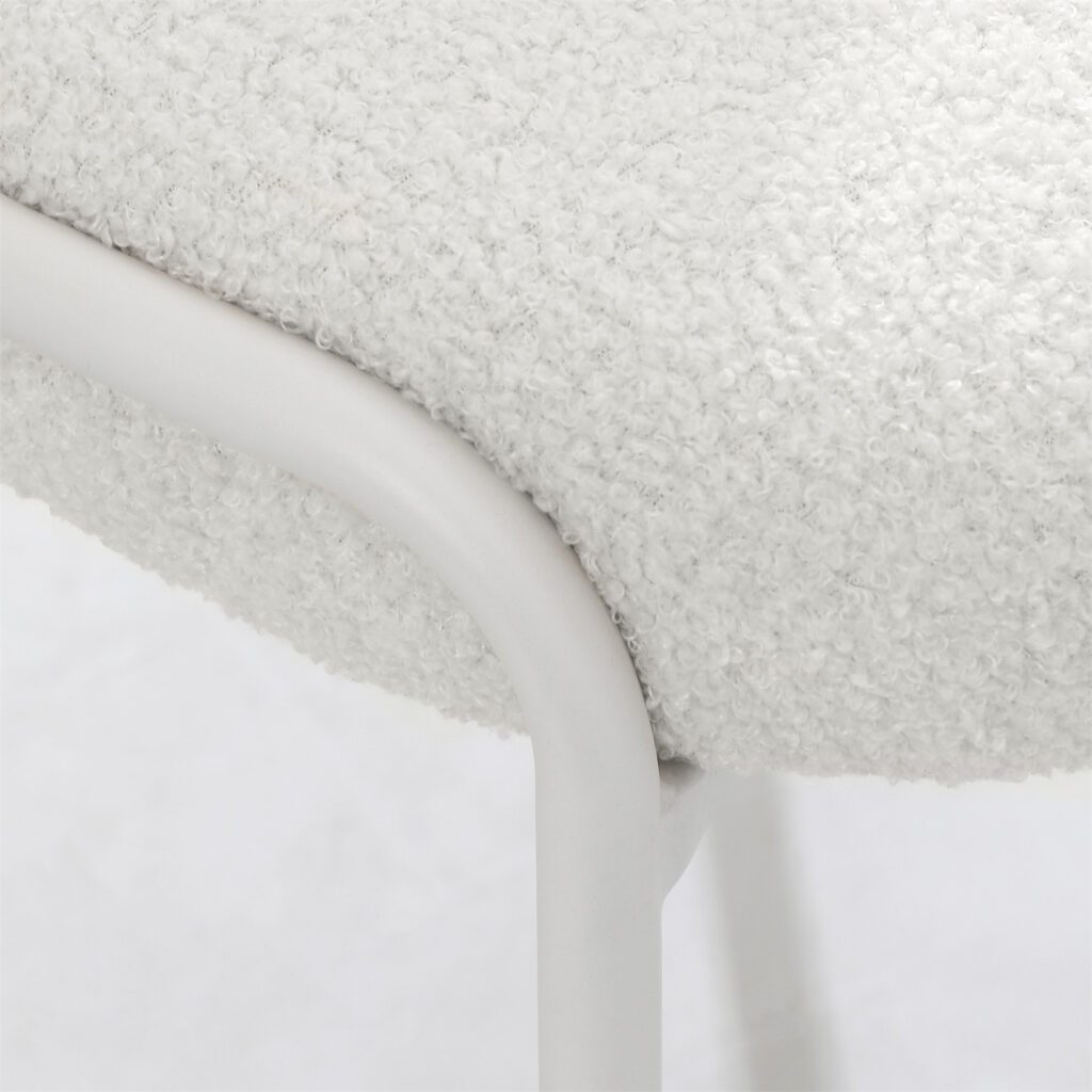 Dantel Sherpa Fabric Accent Chair