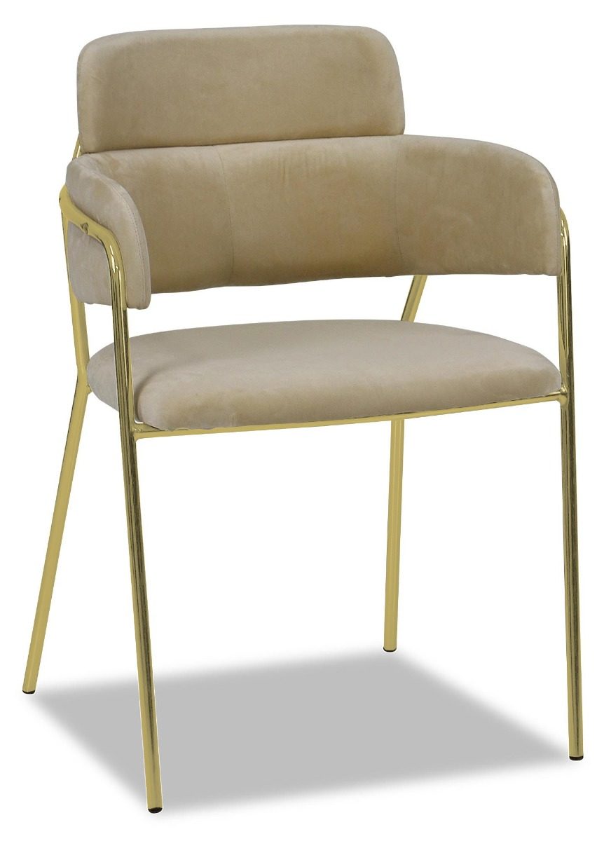 Emmiel Velvet Dining Chair with Gold Legs