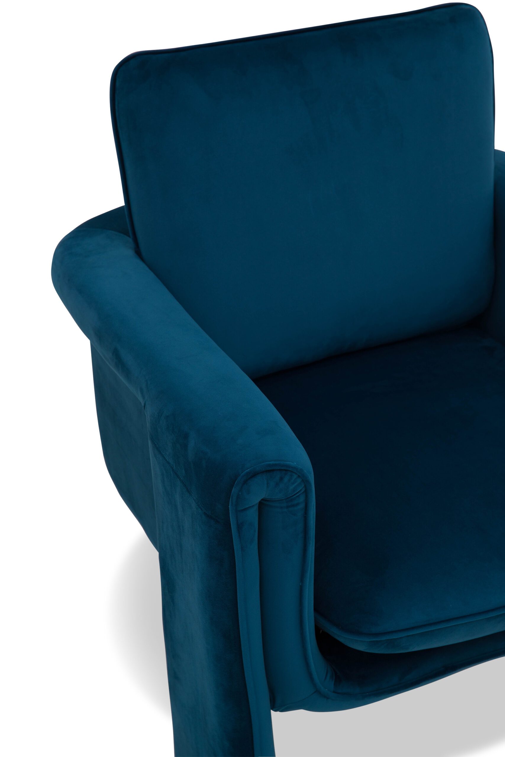 Emery Tri-Leg Velvet Armchair – Blue