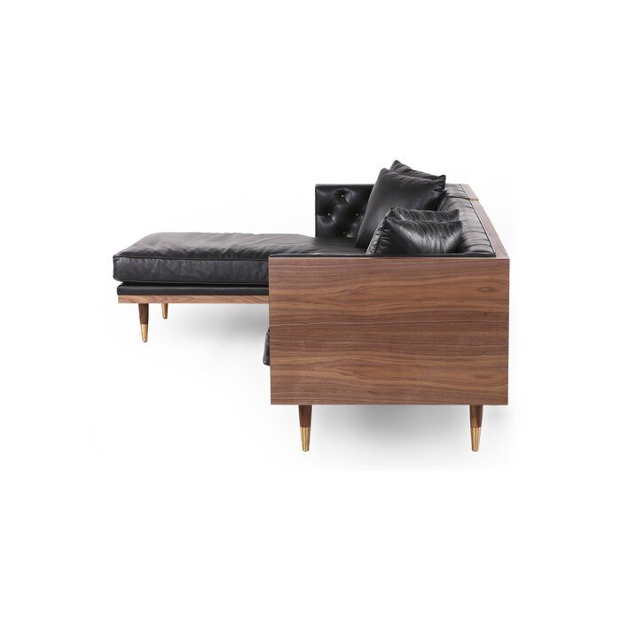 Lennox 2-Piece Leather Chaise Sectional