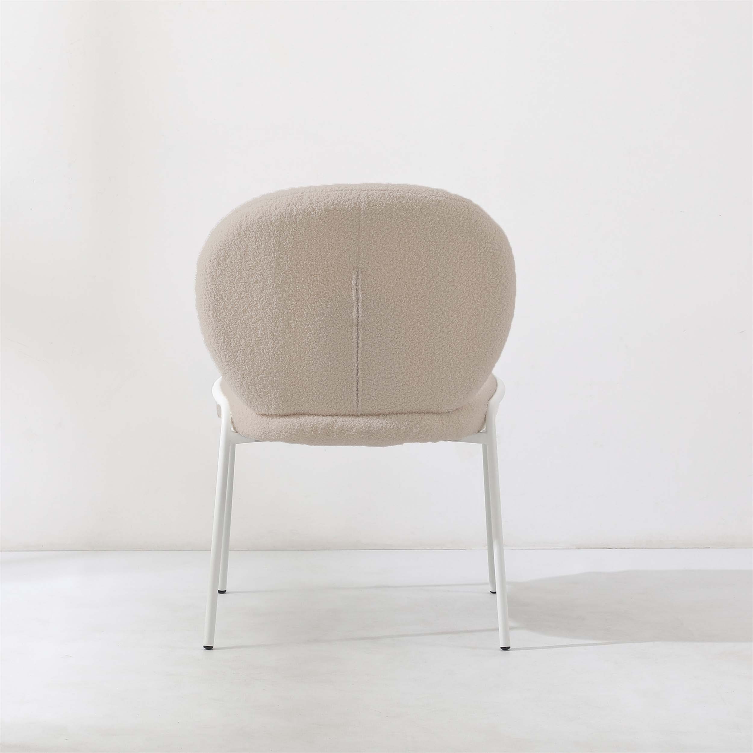 Dantel Sherpa Fabric Accent Chair