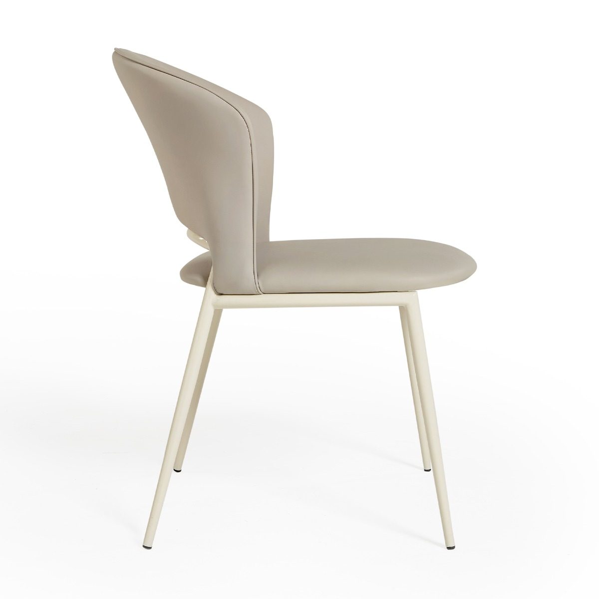 Anja Faux Leather Dining Chair – Taupe