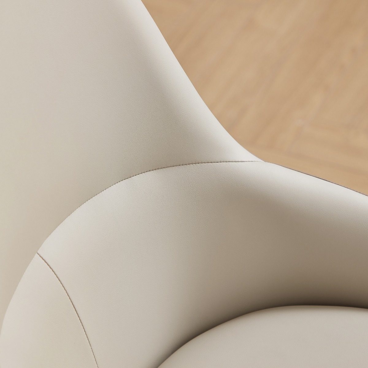 Anja Faux Leather Dining Chair – Taupe