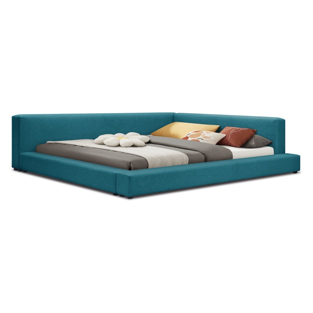 Clara Low Profile Upholstered Queen Bed Frame