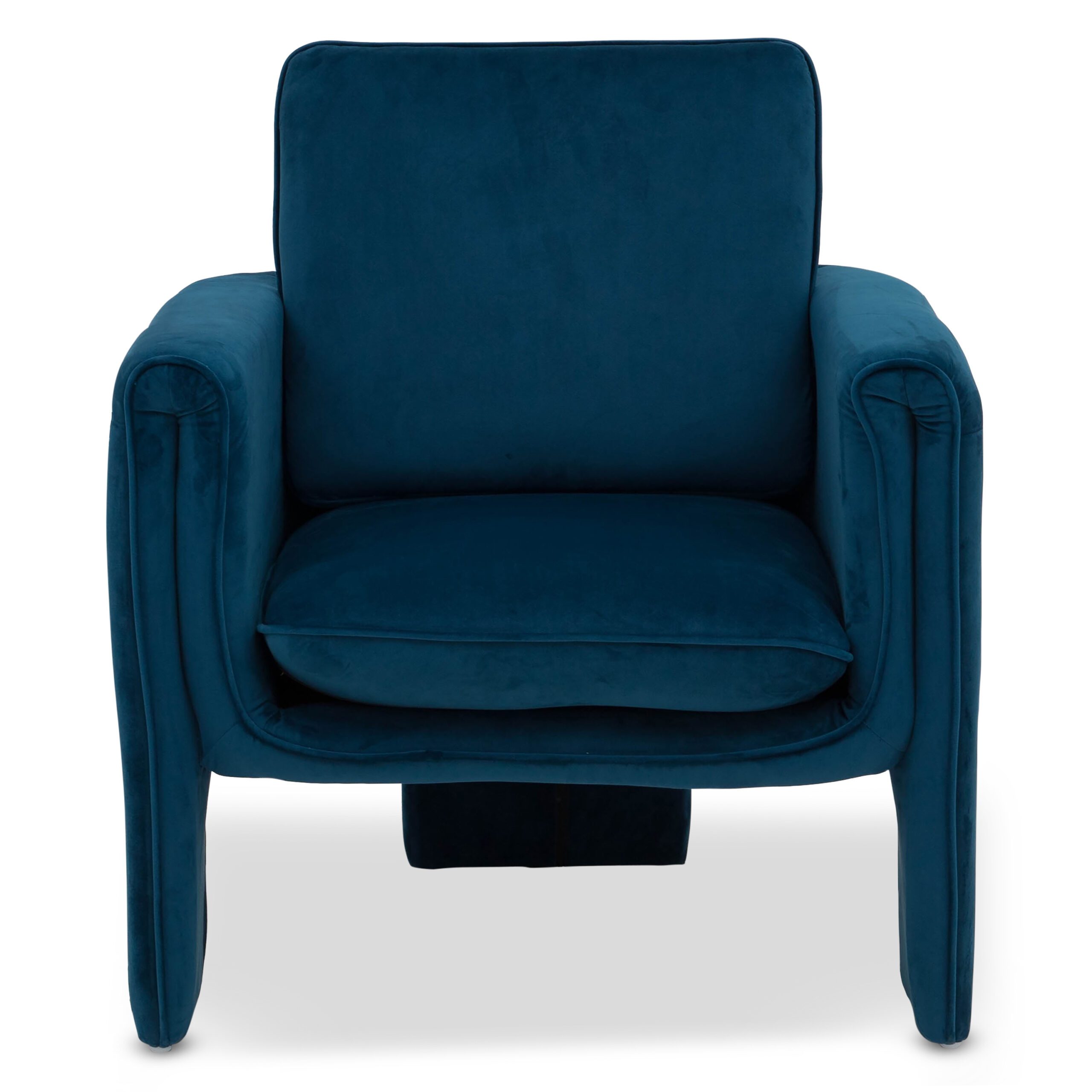 Emery Tri-Leg Velvet Armchair – Blue