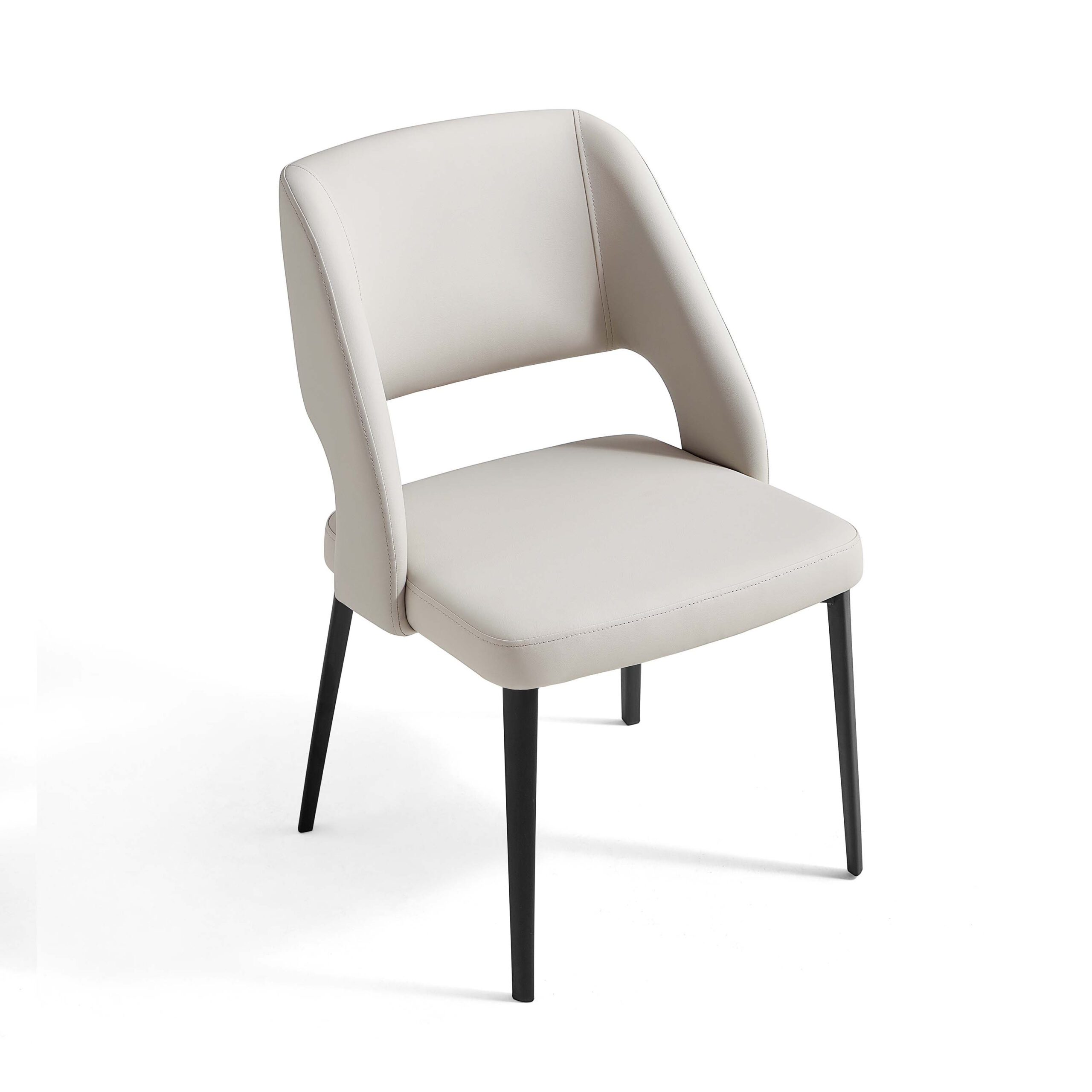Malha Faux Leather Armchair – Grey