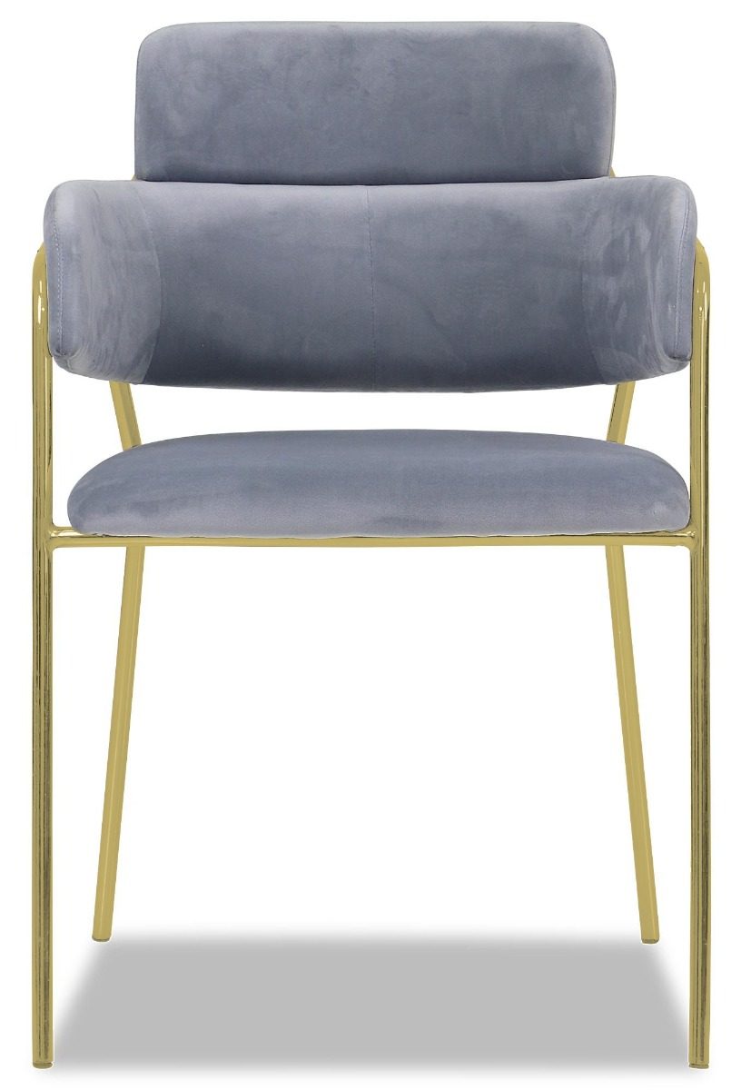 Emmiel Velvet Dining Chair with Gold Legs