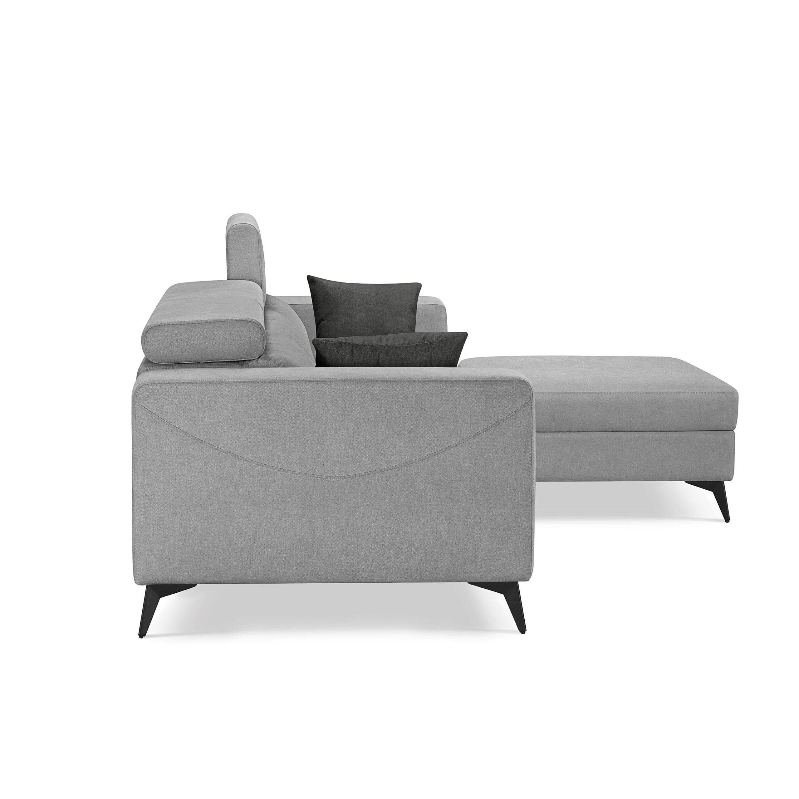 Adriano 2.15m 3-Seater Fabric Sofa with Ottoman