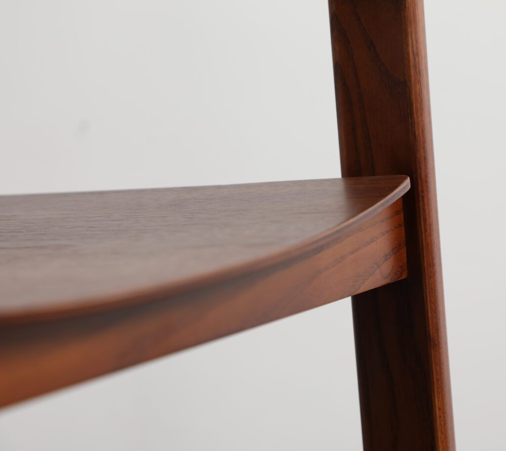 Emiko Oak Wood Dining Chair with Arms