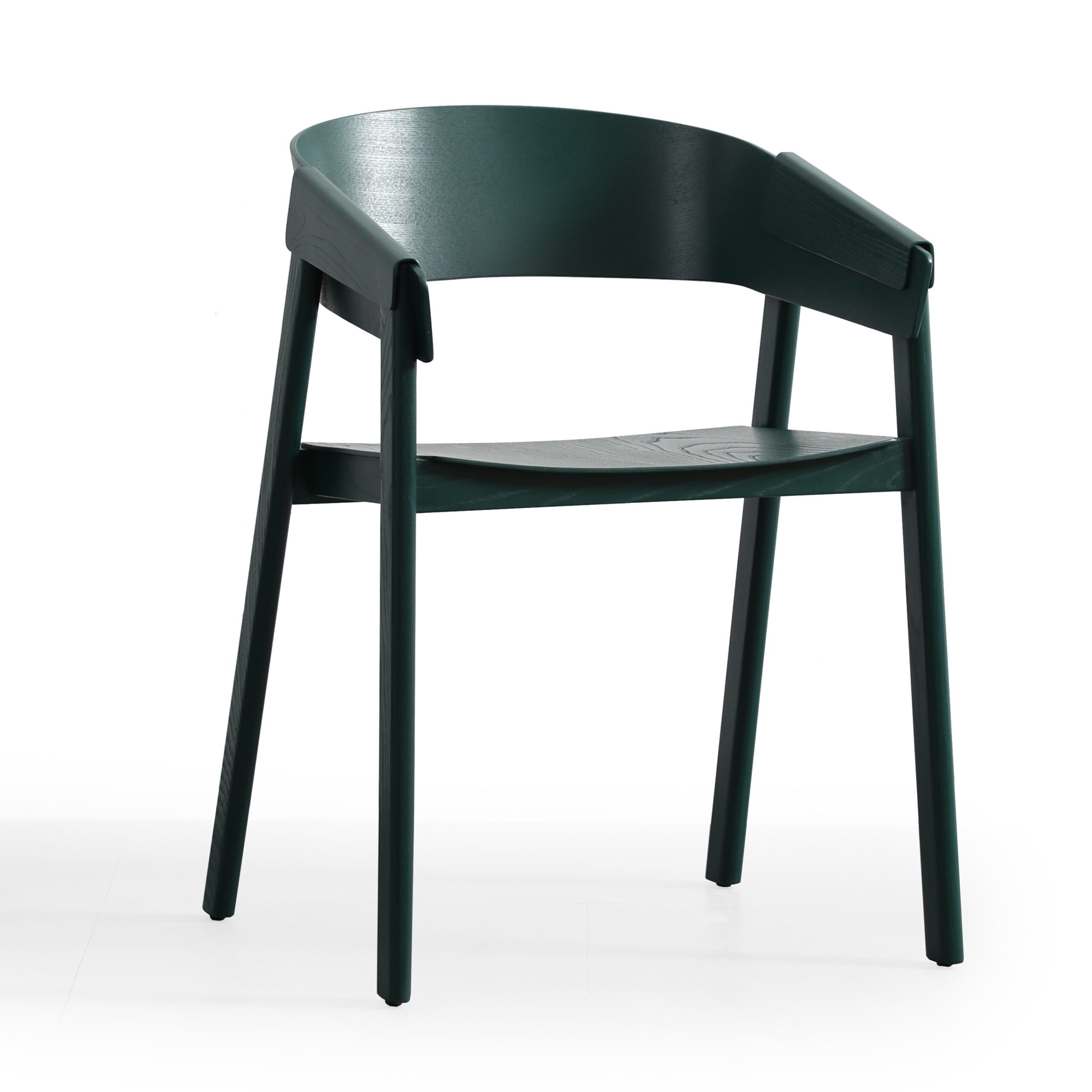 Emiko Oak Wood Dining Chair with Arms