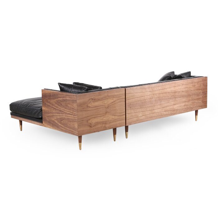 Lennox 2-Piece Leather Chaise Sectional
