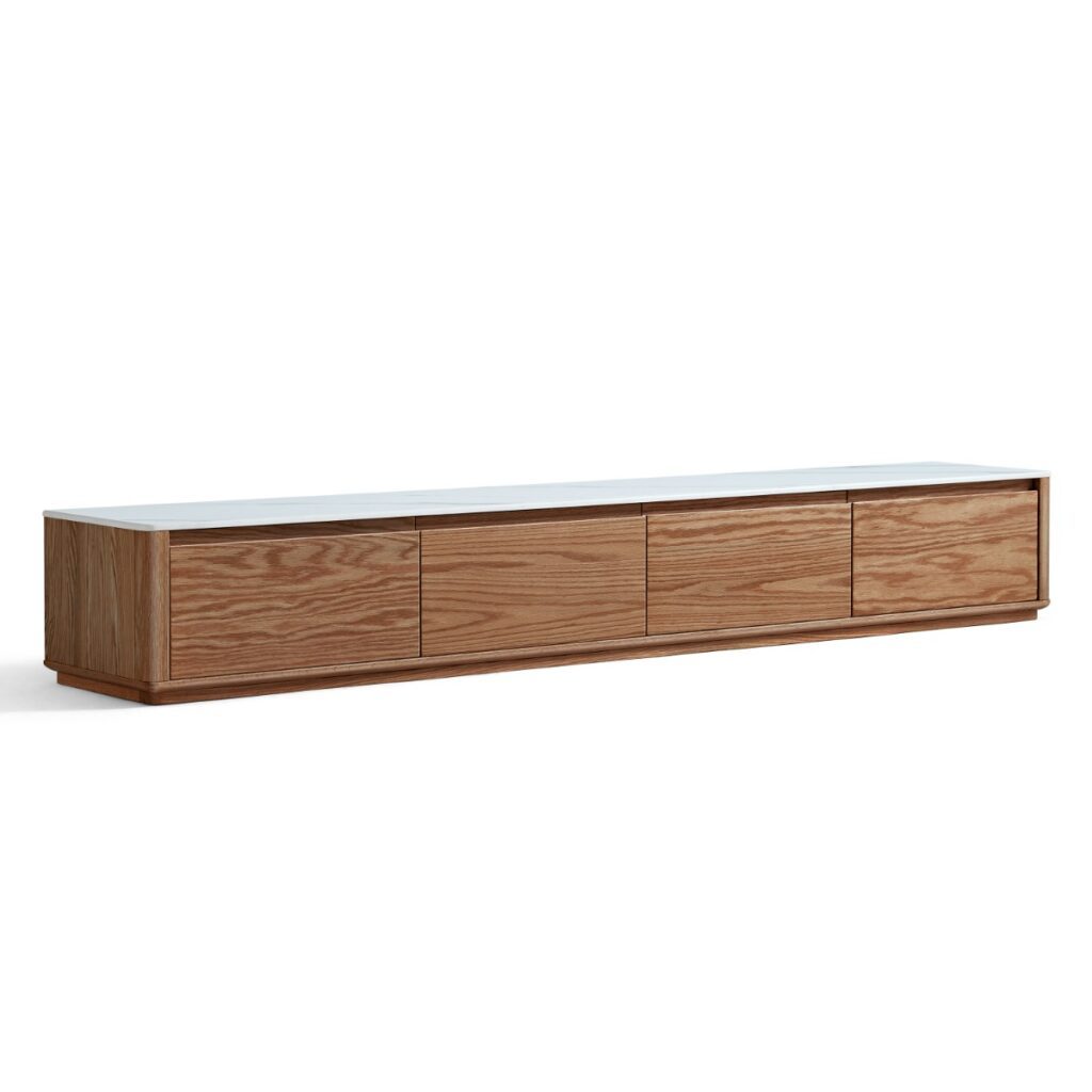 Kattalin Oak Stone Top TV Console