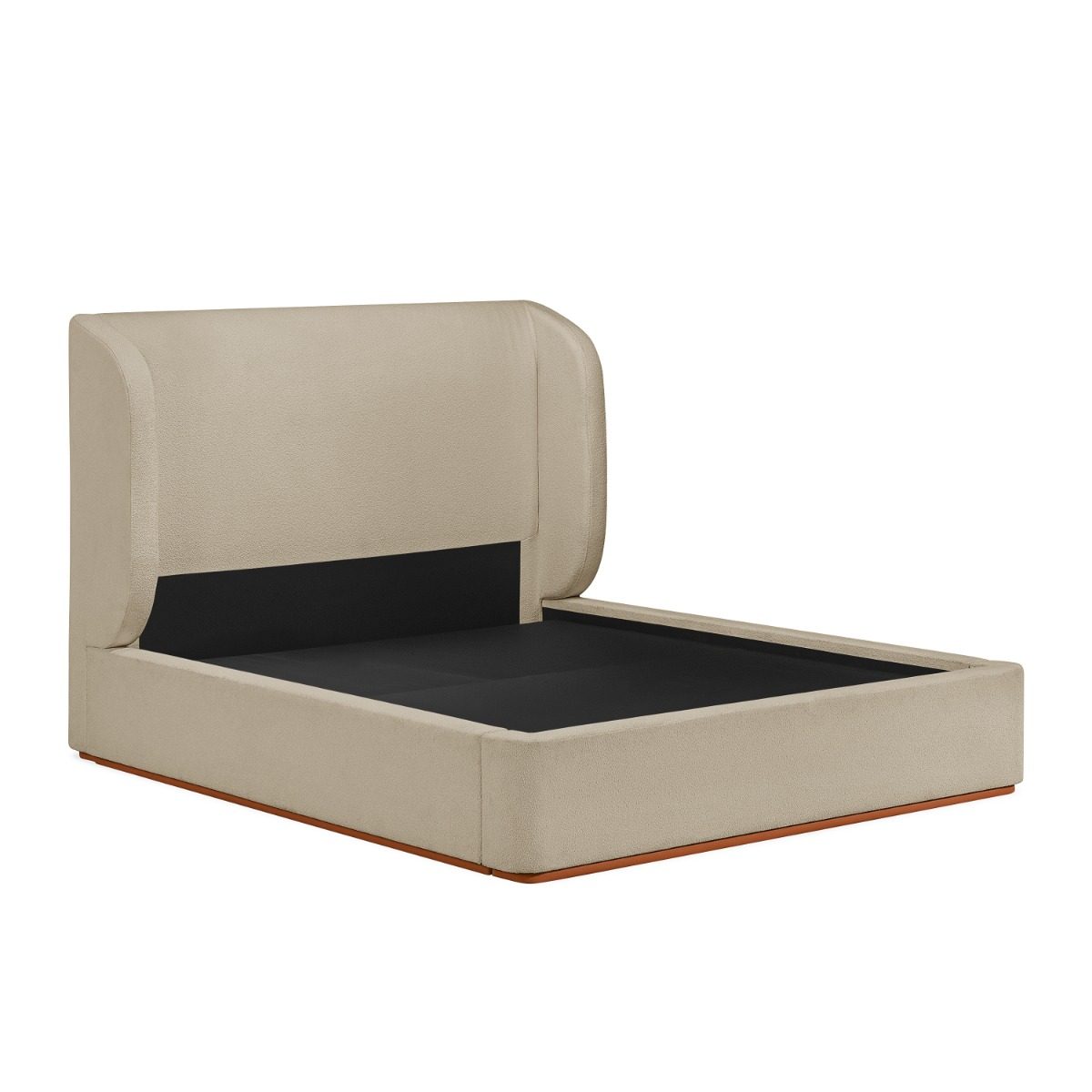 Rosaura Wabi-Sabi Boucle Fabric Bed Frame