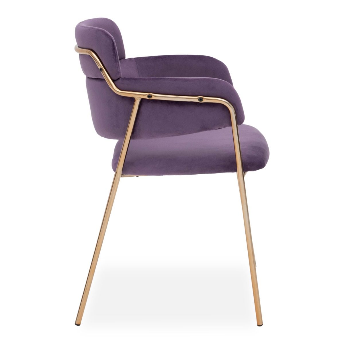 Emmiel Velvet Dining Chair with Gold Legs
