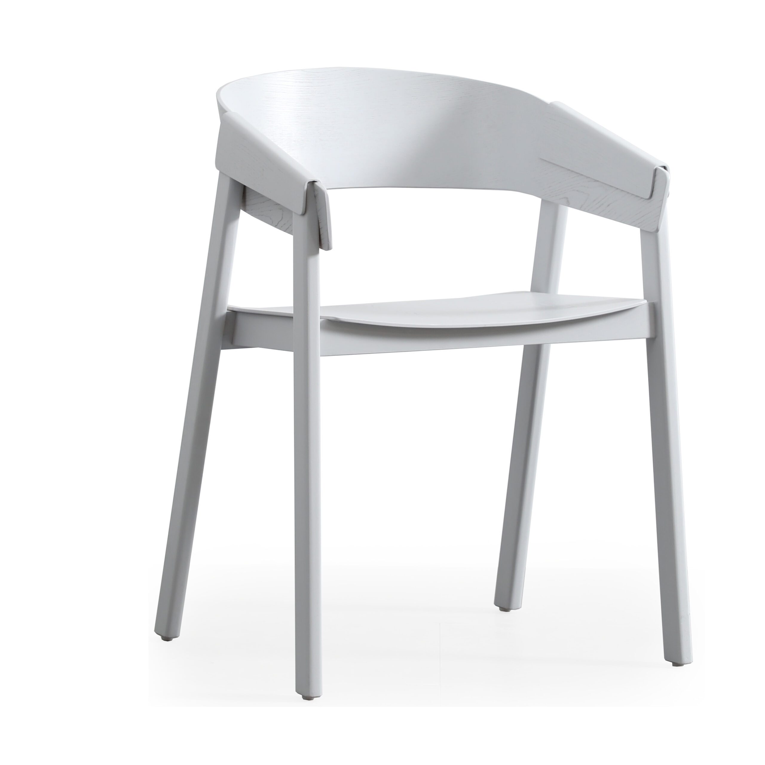 Emiko Oak Wood Dining Chair with Arms