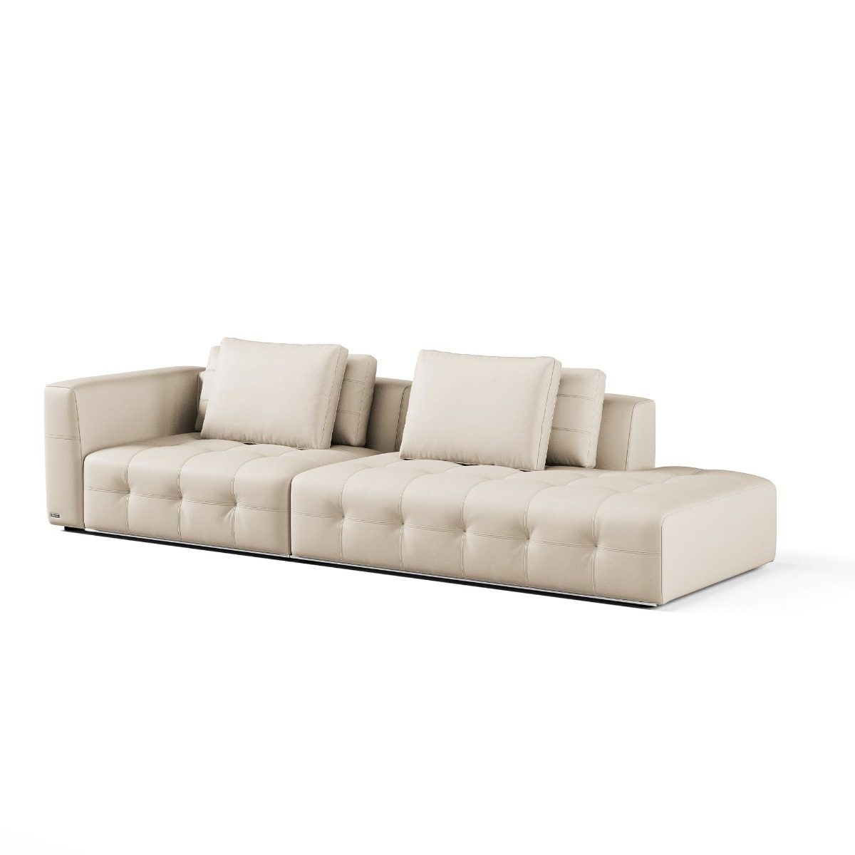 Senka Premium 4-Seater Top Grain Leather Sofa