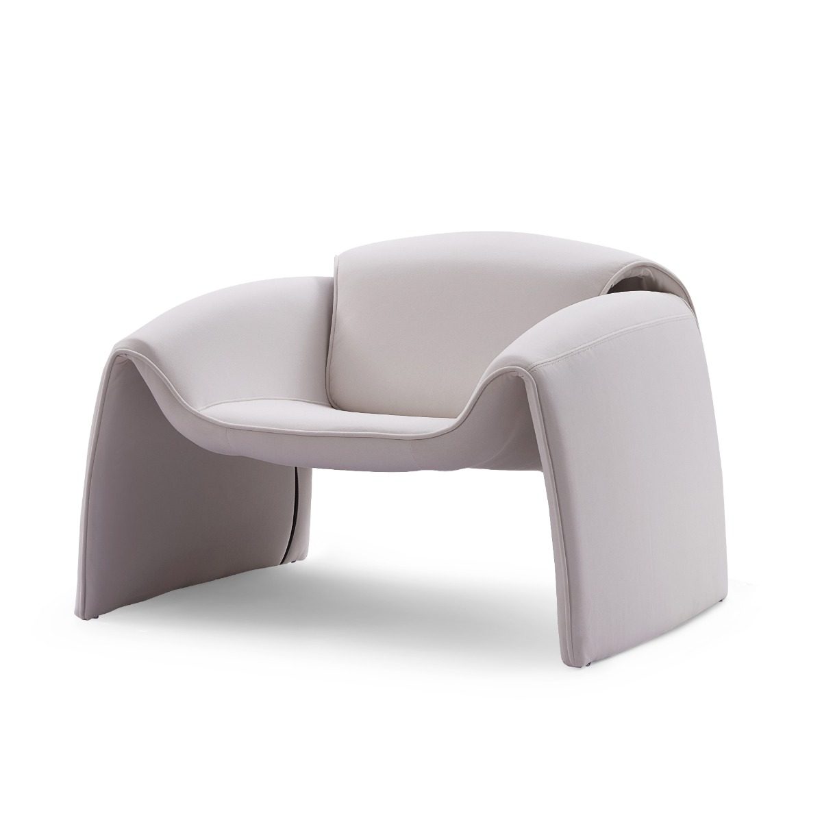 Gweir Modern White Fabric Armchair