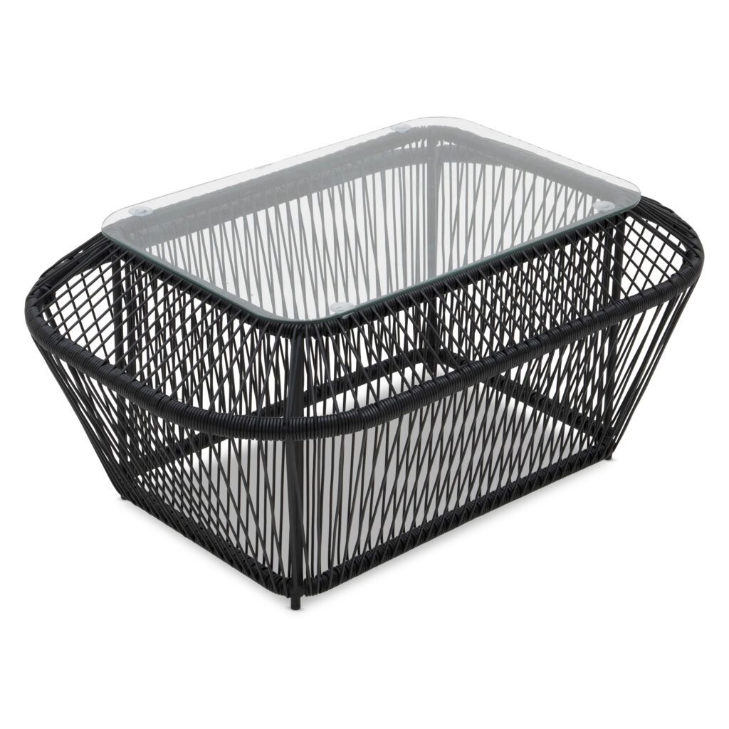 Black Spinel Rattan Coffee Table