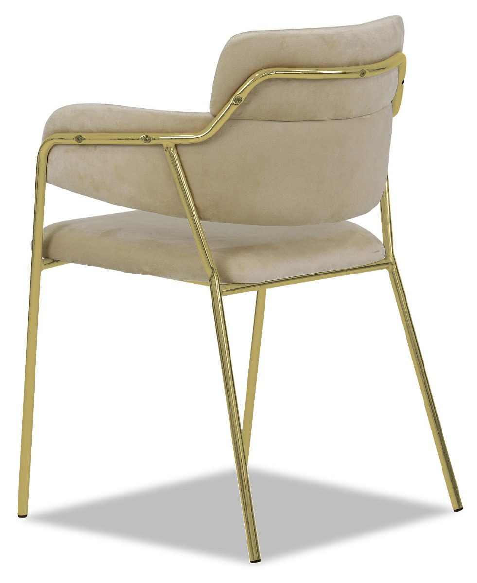 Emmiel Velvet Dining Chair with Gold Legs